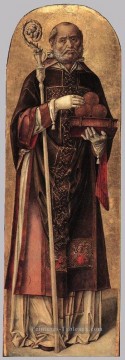Saint Nicolas de Bari Bartolomeo Vivarini Peinture à l'huile